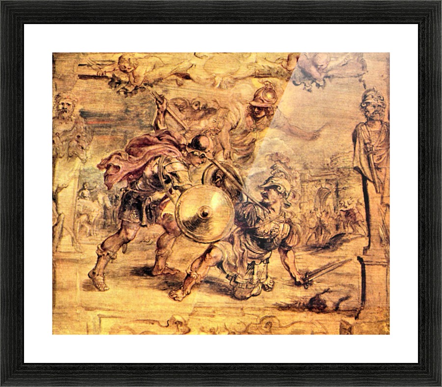 Achilles defeats Hector Picture Frame print