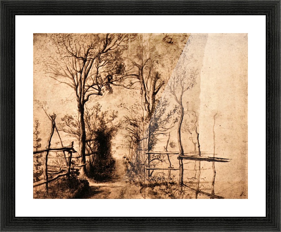 Heckenpfad Picture Frame print