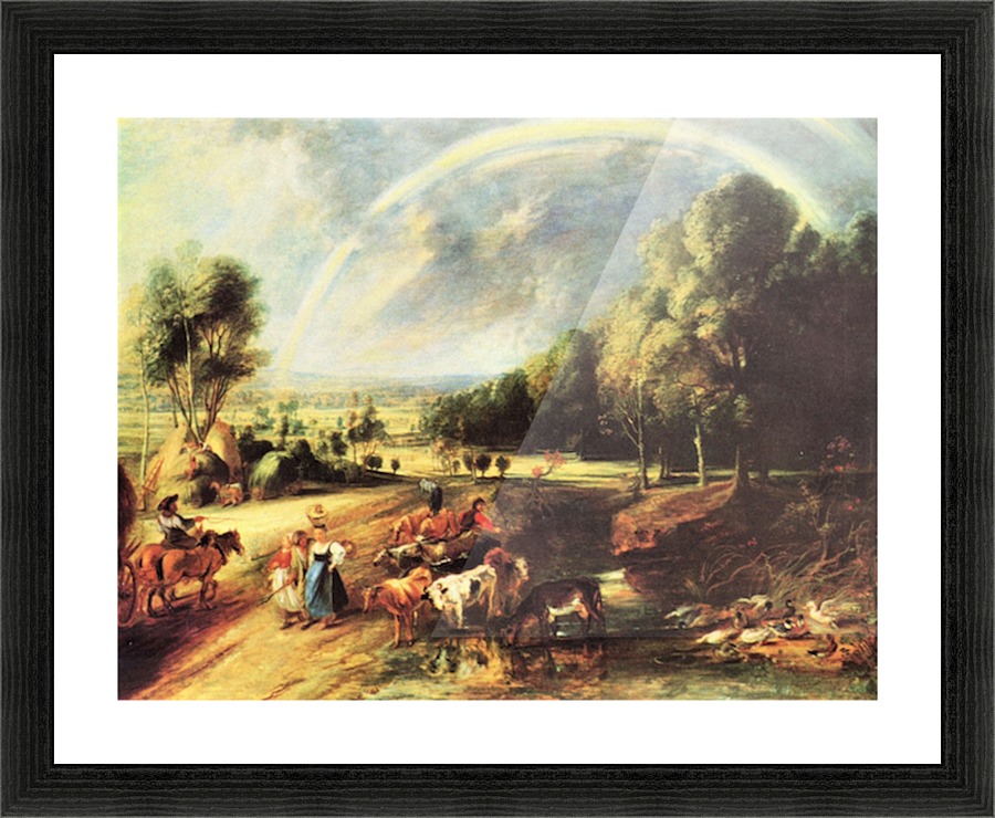 Landscape with Rainbow Picture Frame print