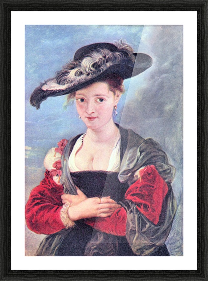 The straw hat Picture Frame print