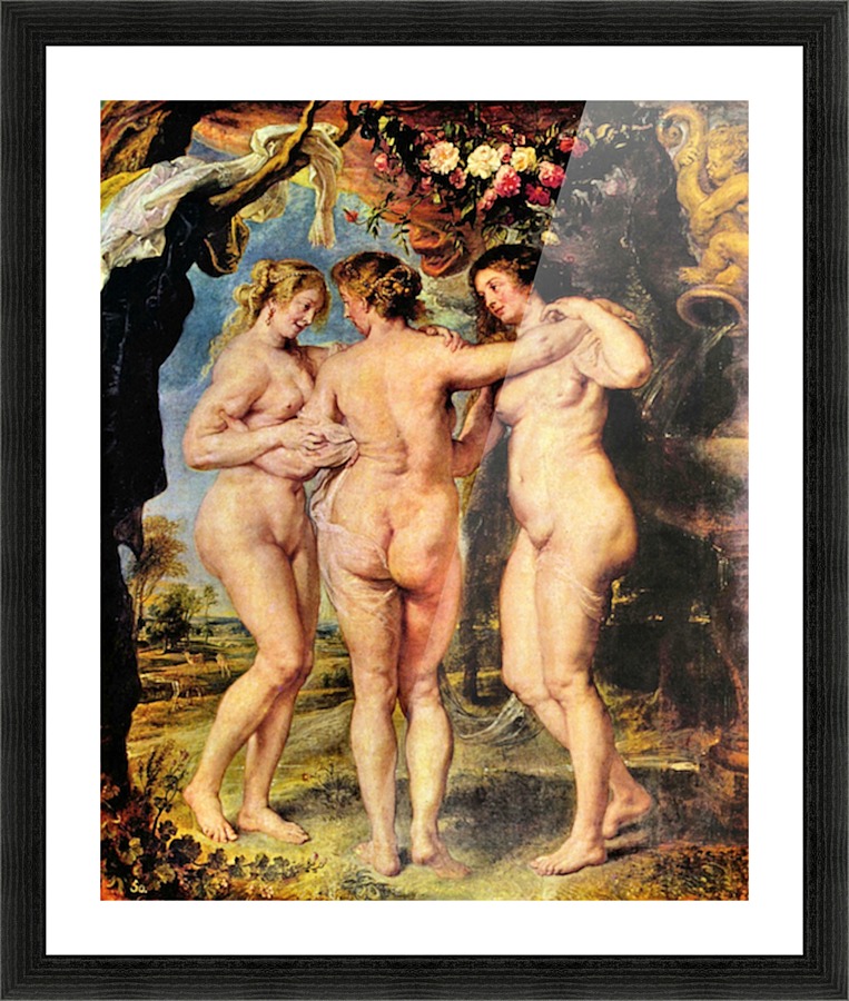 The Three Graces Picture Frame print