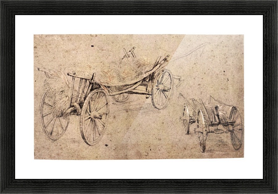 Two farm wagon Picture Frame print