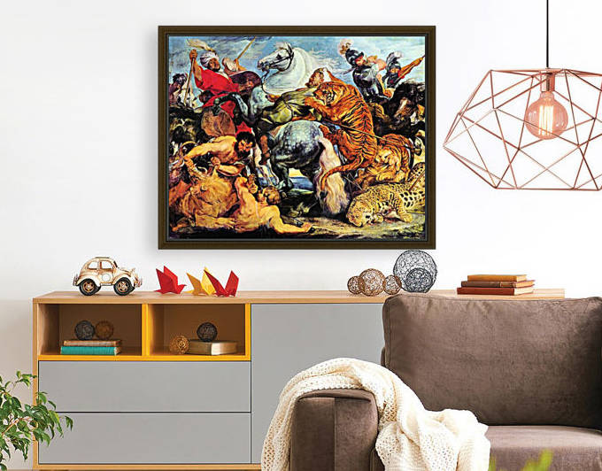 Lion and Tiger hunting by Rubens