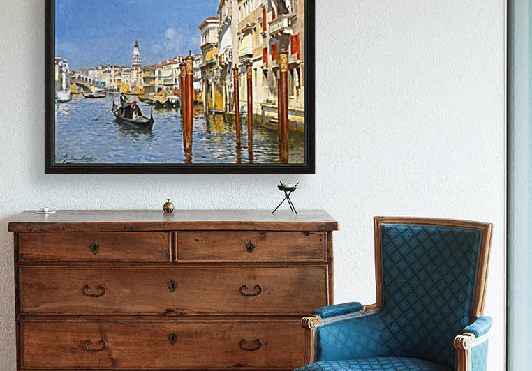 The Grand Canal in Venice by Rubens Santoro
