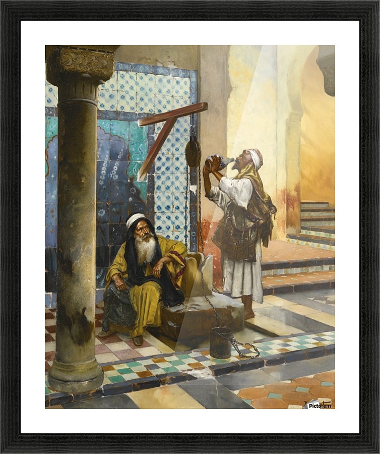 At the well Picture Frame print