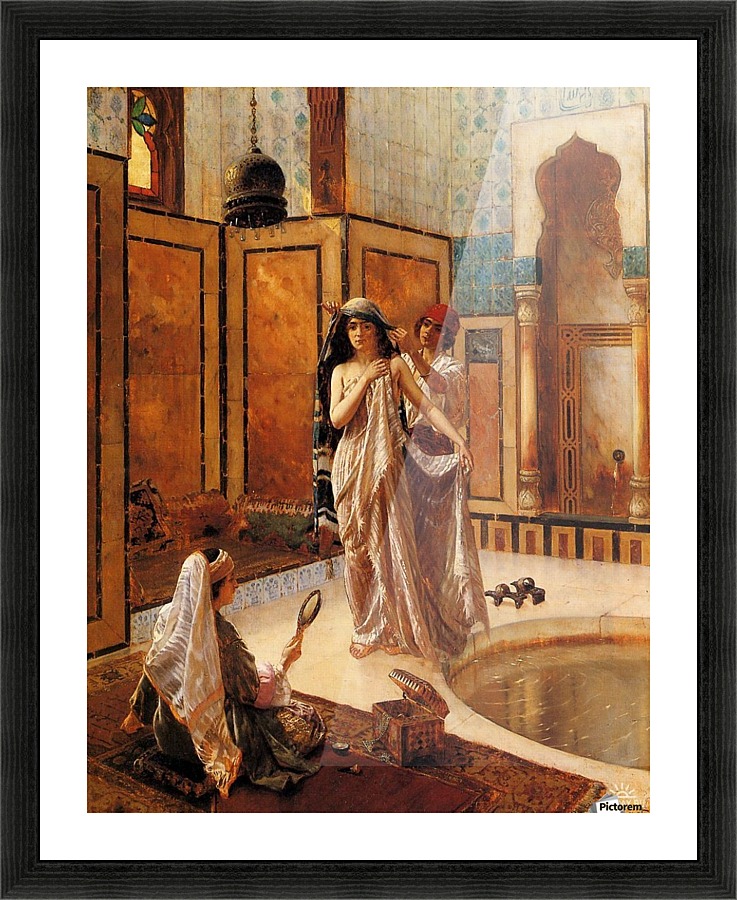 The harem bath Picture Frame print
