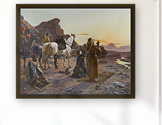Prayers at sunrise by Rudolf Ernst