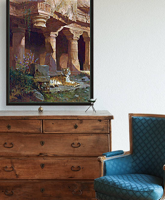 Tiger at rest by Rudolf Ernst