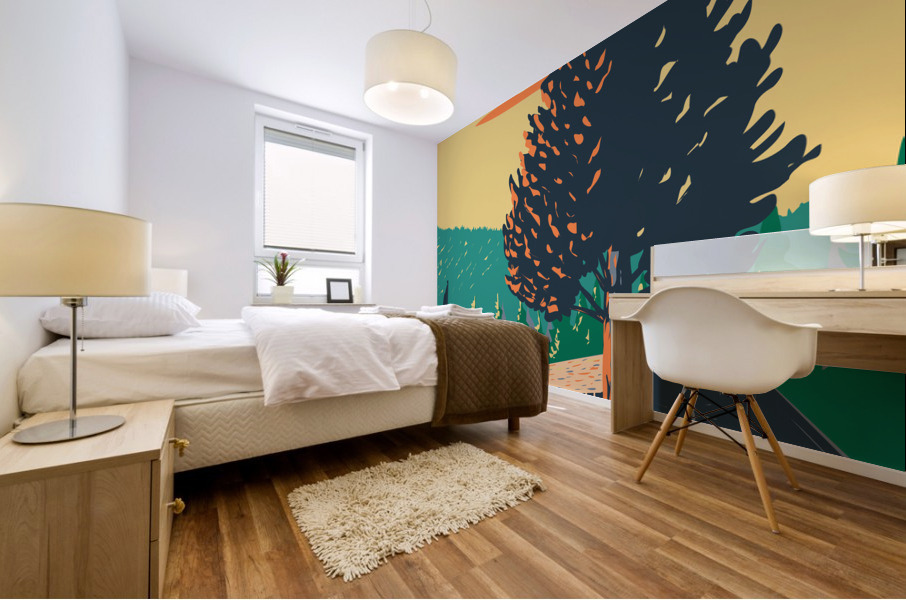 Roosevelt Lodge in Yellowstone National Park jpg Mural print