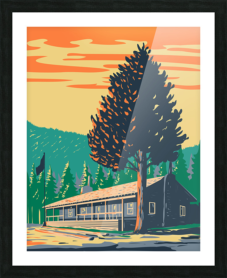 Roosevelt Lodge in Yellowstone National Park jpg Picture Frame print