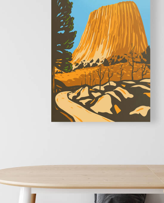 devils tower national monument WPA by patrimonio