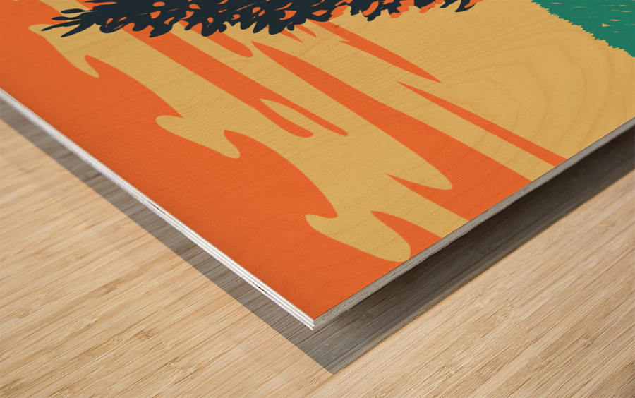 Roosevelt Lodge in Yellowstone National Park jpg Wood print