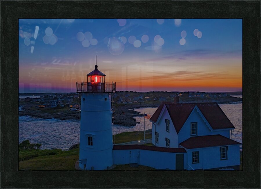 Nubble Light at Sunset Picture Frame print