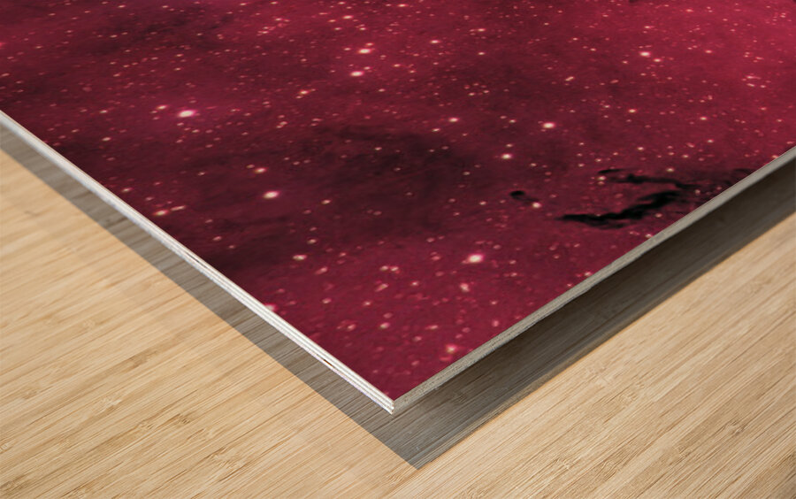 Shark Fin Nebula Wood print