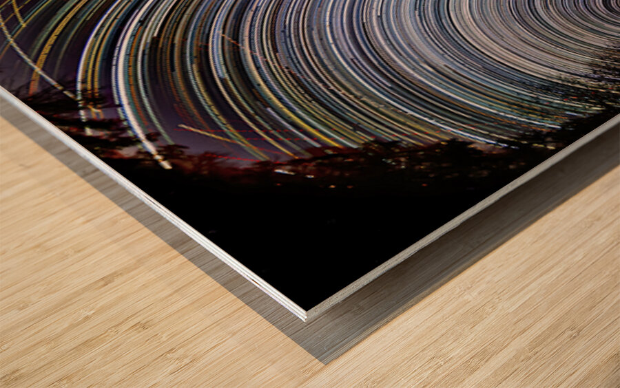 Axis of Night Wood print