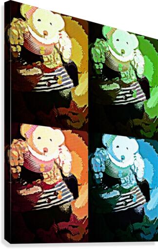 Teddy pop art Canvas Print