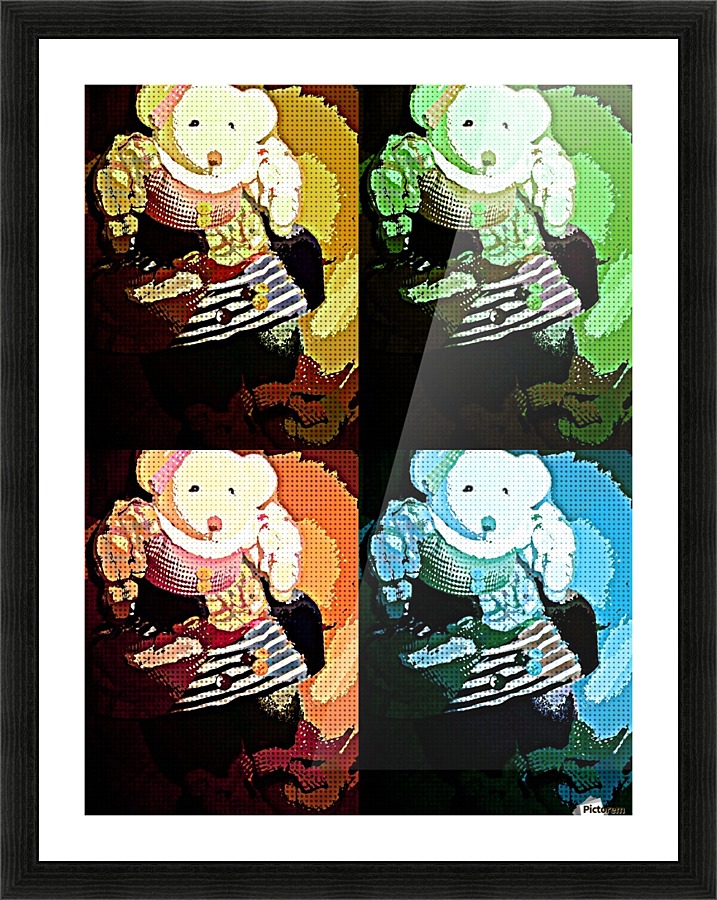 Teddy pop art Picture Frame print