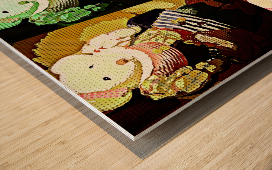 Teddy pop art Wood print