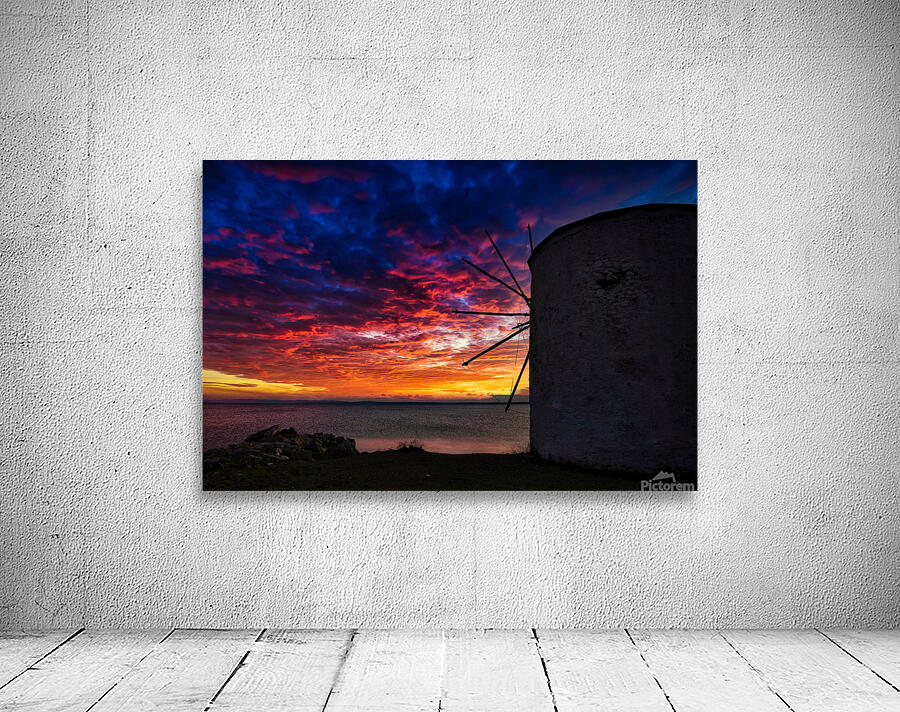 Dramatic Greek Sunset Wall Preview
