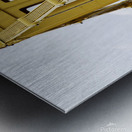 Beautiful Yellow Bridge With Ornate Light Fixture Metal print