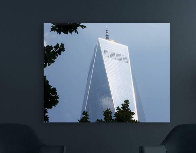 Looking up at the top of the Freedom Tower in NYC by Woodys Photos