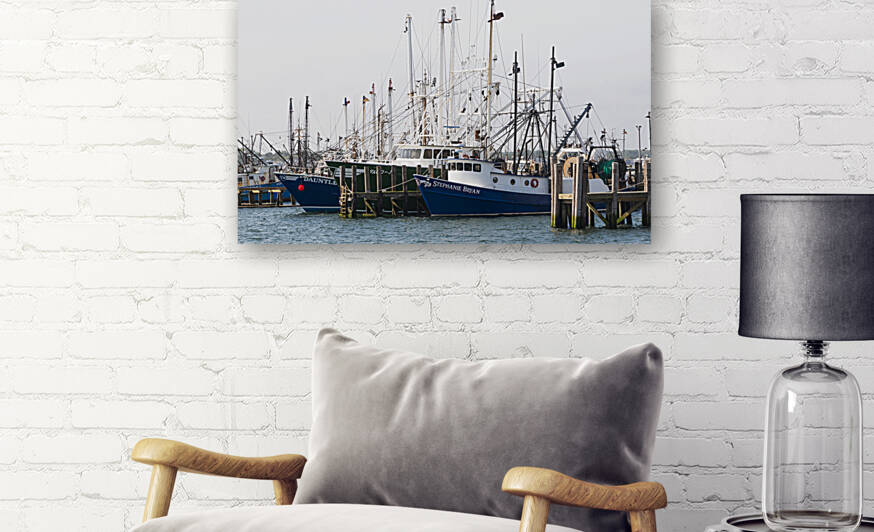 Commercial fishing boats docked in Rhode Isla by Woodys Photos