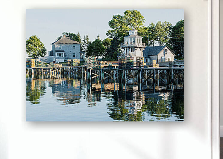 Bass Harbor Maine in the early evening 0258 by Woodys Photos