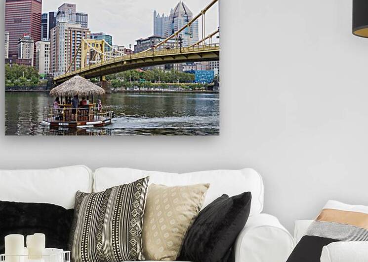 Floating Tiki Bar under the Pittsburgh Bridges by Woodys Photos