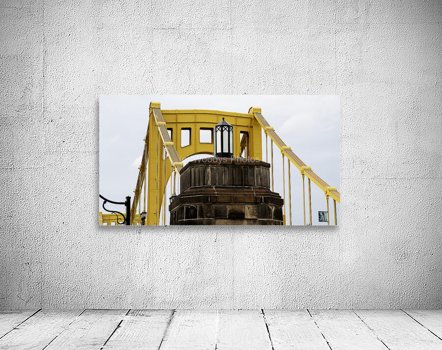 Beautiful Yellow Bridge With Ornate Light Fixture Wall Preview