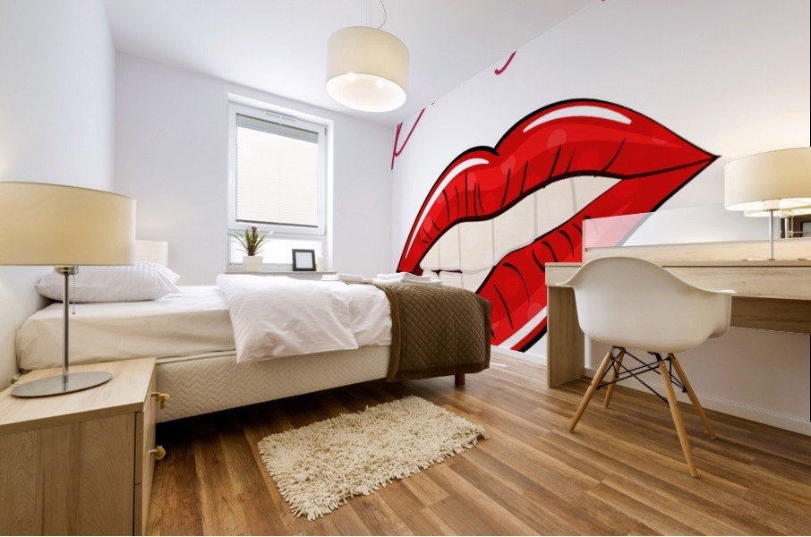 Kiss110A Mural print