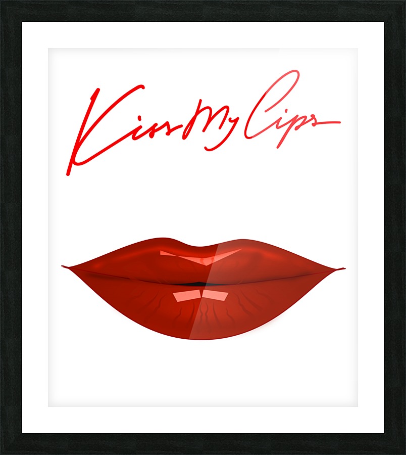 Kiss12A Picture Frame print