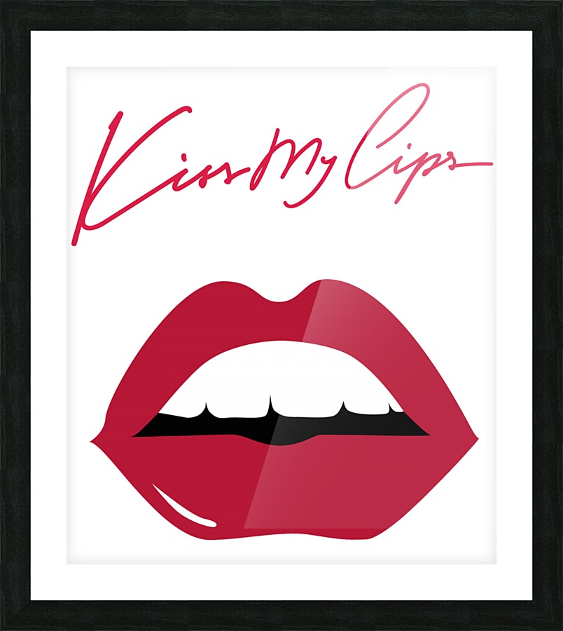 Kiss114A Picture Frame print