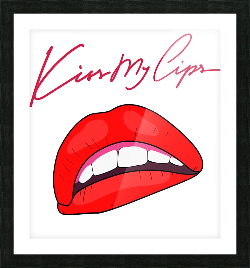 Kiss116A Picture Frame print