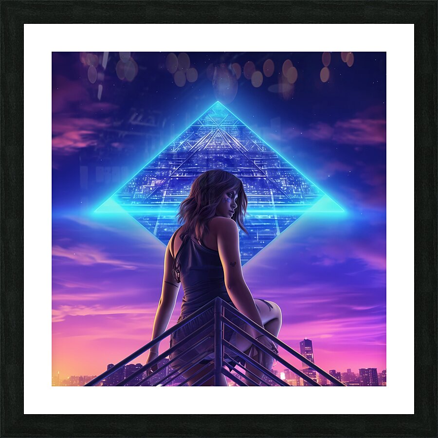 Arrival of Zoe | Lost City | Cyberpunk 2049 Picture Frame print