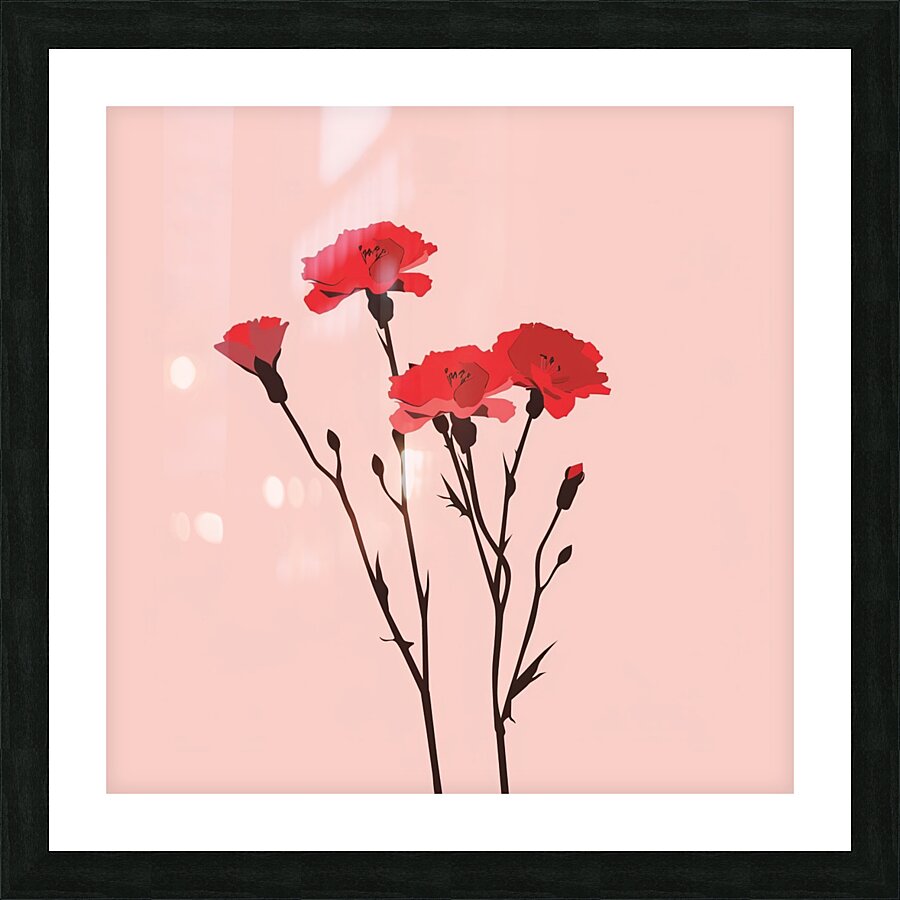 Pink Bouquet Picture Frame print