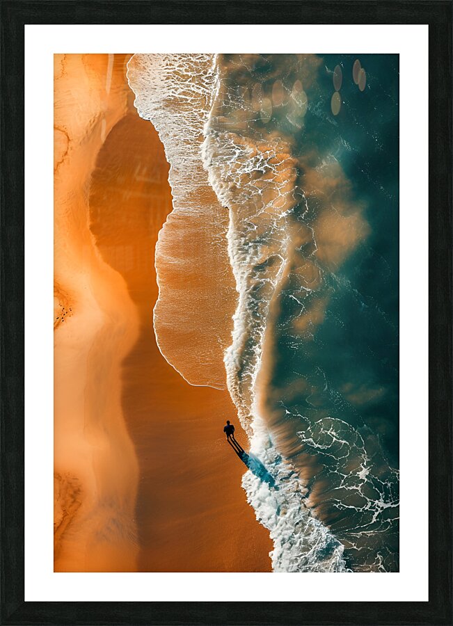 orange beach Picture Frame print