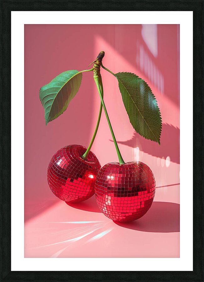 disco cherry Picture Frame print