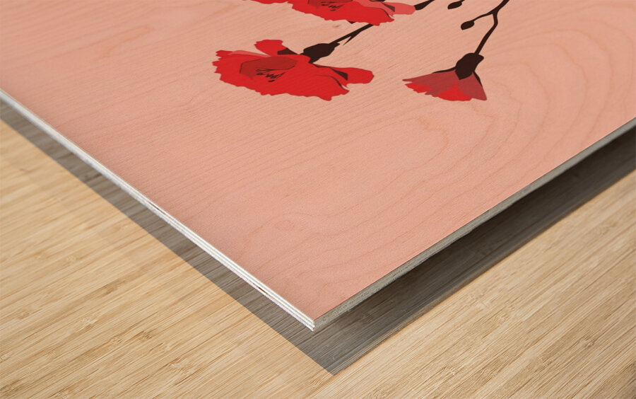 Pink Bouquet Wood print