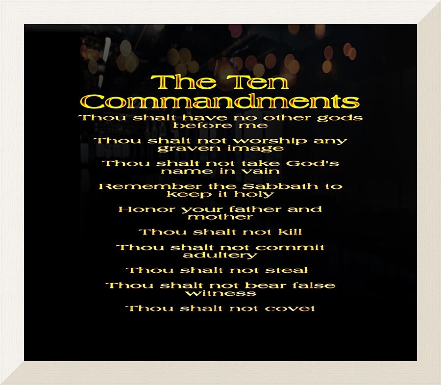The Ten Commandments 01 Picture Frame print