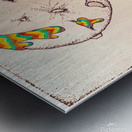 The Moon drips Metal print