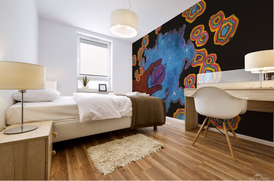 Saturn Grab Mural print