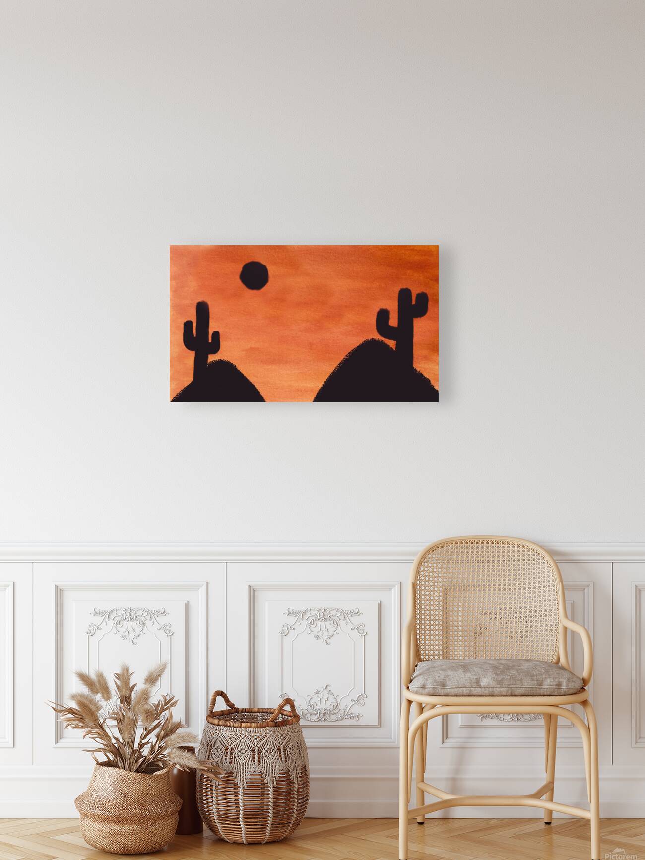 Orange Outback skies Kids Wallart  Reproduction