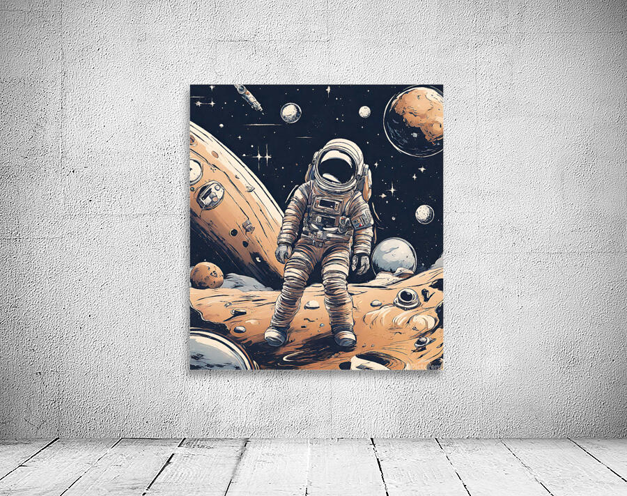 Human Astronaut Space Art Wall Preview