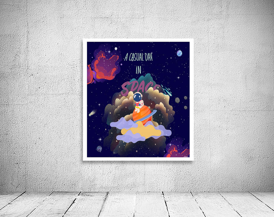 TEXT casual day in space Wall Preview