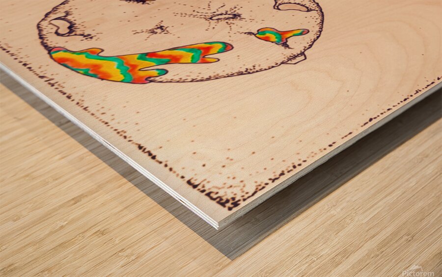 The Moon drips Wood print