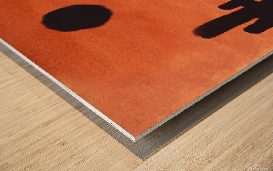 Orange Outback skies Kids Wallart  Wood print