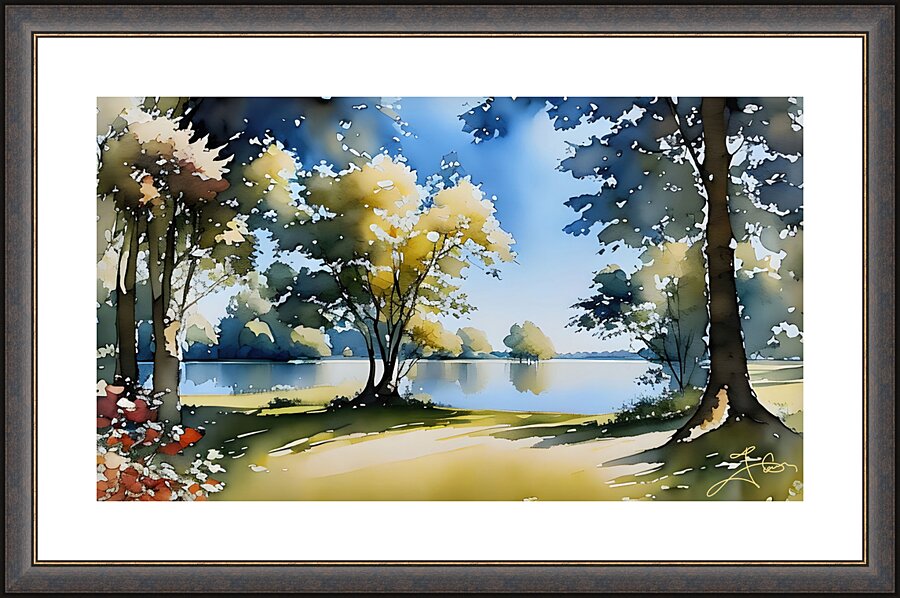 Aquarelle 12 Picture Frame print