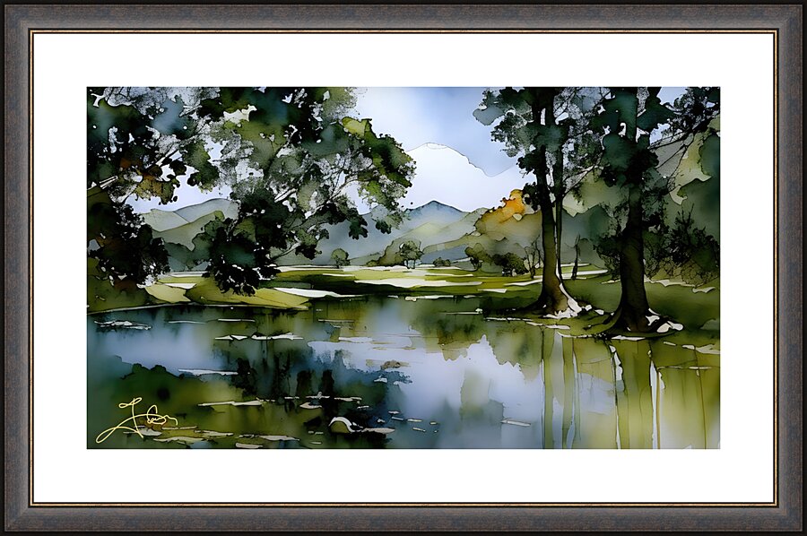 Aquarelle 13 Picture Frame print