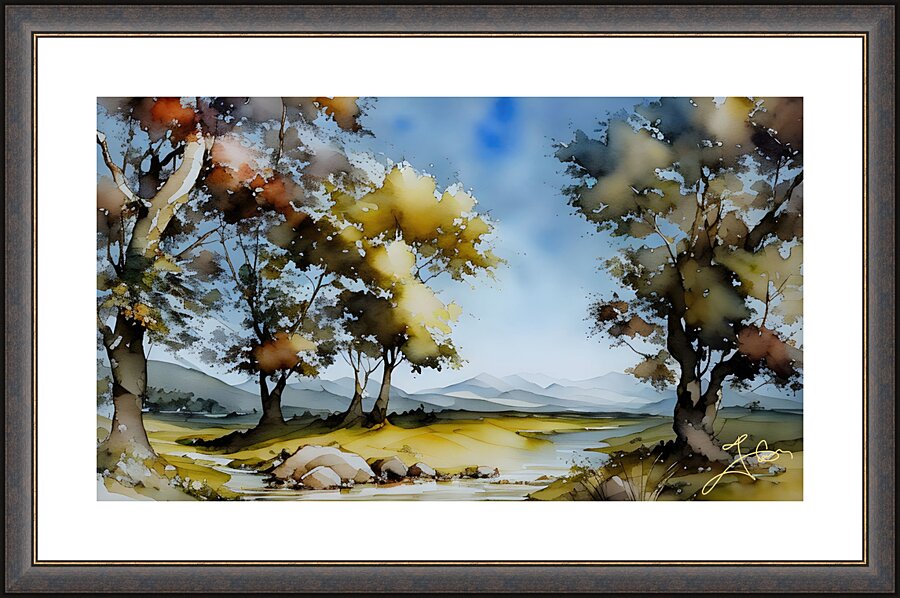 Aquarelle 15 Picture Frame print