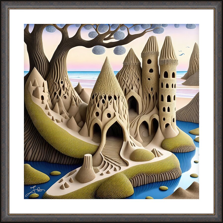 Sandcastle 01 Picture Frame print